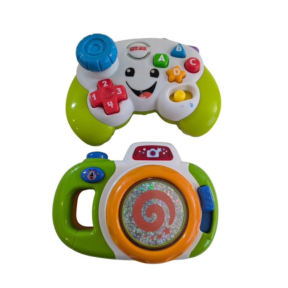 Fisher-Price Laugh & Learn Game Controller FNT06 and Camera GMM51 Toy Lot 2